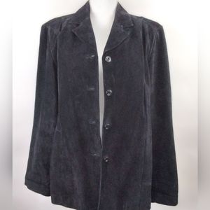 Liz Claiborne Suede Shirt Jacket size Petite Large